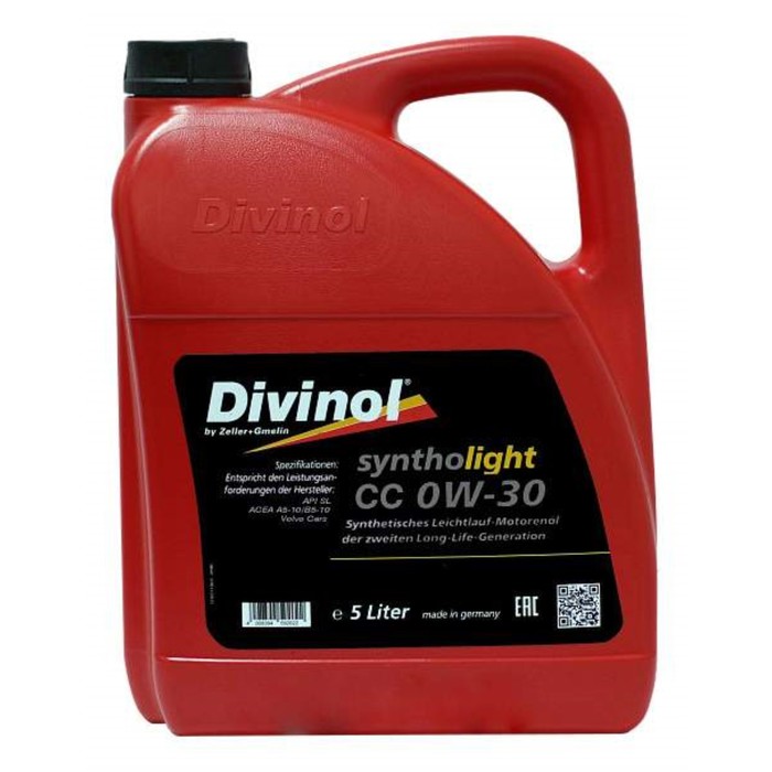 Моторное масло DIVINOL Syntholight CC 0w-30, 5 л