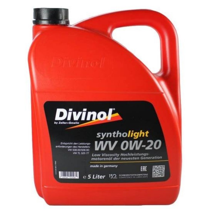 Моторное масло DIVINOL Syntholight LV 0w-20, 5 л