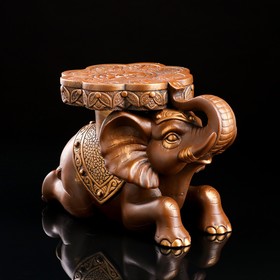 Статуэтка-подставка "Индийский слон", бронза, гипс, 22х39х26 см