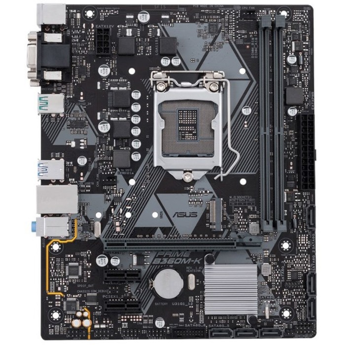 Материнская плата Asus PRIME B360M-K Soc-1151v2 Intel 2xDDR4 mATX AC`97 7.1 GbLAN+VGA+DVI