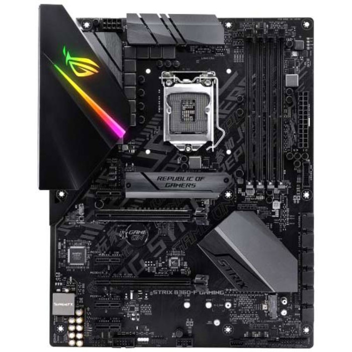 Материнская плата Asus ROG STRIX B360-F GAMING Soc-1151v2 Intel 4xDDR4 ATX AC97 DVI+HDMI+DP   394089