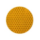 Наклейка на авто, светоотражающая, круг d 5 cм, желтый - фото 1129221