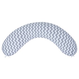 Наволочка к подушке для беременных, размер 34×170 см, зигзаг серый