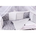 Комплект в кроватку Royal Baby серый, 15 предметов, бязь - фото 108937005
