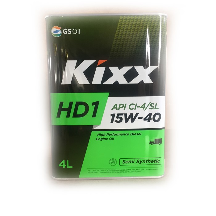 Моторное масло Kixx HD1 CI-4 15W-40 D1, 4 л мет.