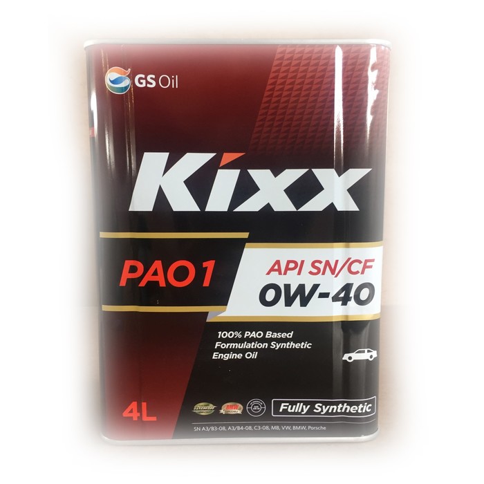 Моторное масло Kixx PAO1 0W-40, 4 л