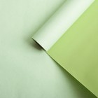 Бумага для декорирования крафт, двусторонняя, светло зелёный - тёмно зелёный, 0,8 х 10 м