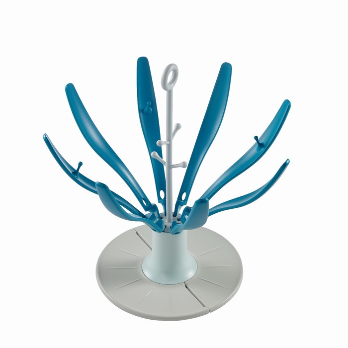 Сушилка для бутылочек складная FLOWER FOLDABLE DRAIN RACK BLUE