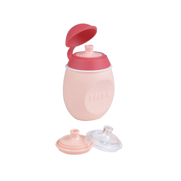 Поильник детский из силикона BABYSQUEEZ' 2 IN 1 PINK