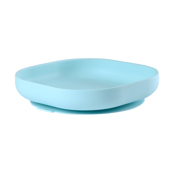 Тарелочка детская из силикона SILICONE SUCTION PLATE BLUE