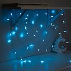 Гирлянда «Нить» 5 м с насадками «Звёздочки», IP20, прозрачная нить, 50 LED, свечение аквамарин, 8 режимов, 220 В 3590715