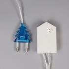 Гирлянда «Нить» 5 м с насадками «Звёздочки», IP20, прозрачная нить, 50 LED, свечение аквамарин, 8 режимов, 220 В 3590715