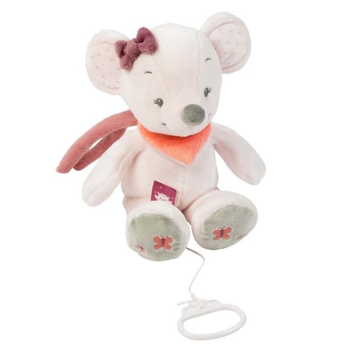 Игрушка мягкая Nattou Musical Soft toy  Adele &amp; Valentine «Мышка» музыкальная 424042