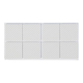 Накладка мебельная квадратная ТУНДРА, размер 38 х 38 мм, 8 шт, полимерная, цвет белый