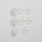 Накладка мебельная круглая TUNDRA, D=24 мм, 8 шт в упаковке, пластиковая, белая - фото 10333562