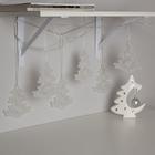 Гирлянда «Нить» 2 м с насадками «Ёлка матовая», IP20, прозрачная нить, 30 LED, свечение мульти (RG/RB), мигание, 220 В 3612451