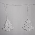 Гирлянда «Нить» 2 м с насадками «Ёлка матовая», IP20, прозрачная нить, 30 LED, свечение мульти (RG/RB), мигание, 220 В 3612451