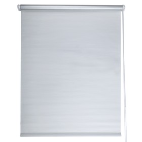 Штора рулонная «Блэкаут Штрих», 100х175 см, цвет белый
