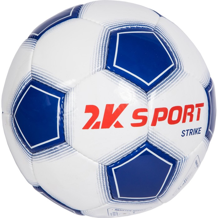 Мяч футбольный 2K Sport Strike white/royal/red, размер 3