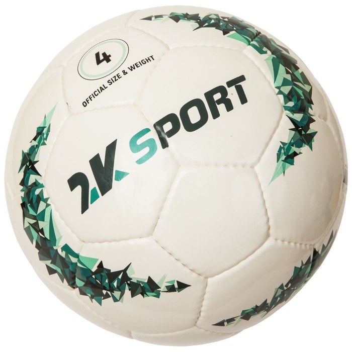 Мяч футбольный 2K Sport Сrystal Prime  white/aquamarine, размер 4