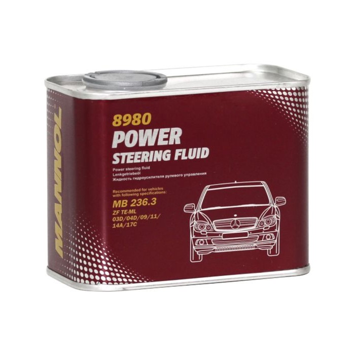 Жидкость син. для ГУР MANNOL Power Steering Fluid 8980, 0,5л металл