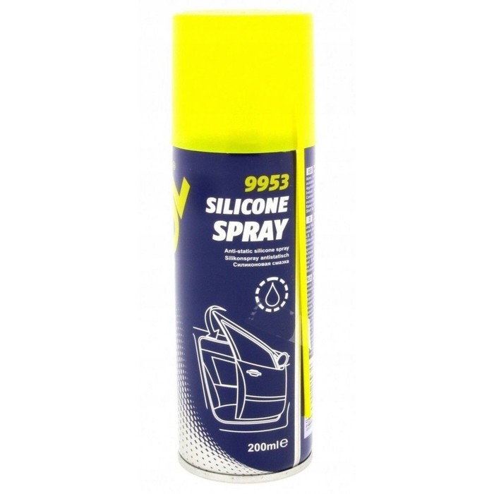 Смазка силиконовая водооталкивающая MANNOL Silicone Spray 9953, 200 мл