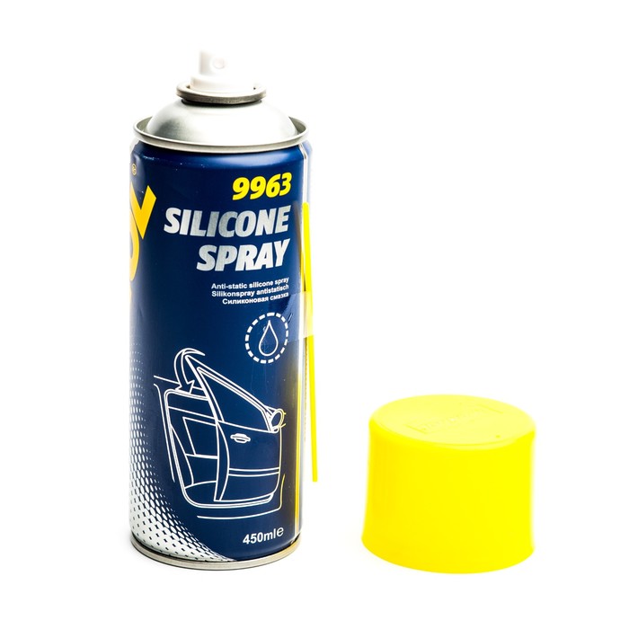 Смазка силиконовая водооталкивающая MANNOL Silicone Spray 9963, 450 мл