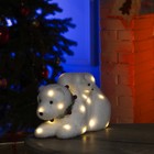 Фигура световая "Медведь и медвежонок", 28 LED, 26х16х16 см, фиксинг, от батар. (не в компл) - фото 1618244