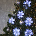 Гирлянда "Нить" с насадками "Снежинка матовая" 12х12 см, 2 м, LED-36-220V, нить прозрачная, свечение белое Гирлянда "Нить" с насадками "Снежинка матовая" 12х12 см, 2 м, LED-36-220V, нить прозрачная, свечение белое