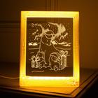 The frame is illuminated, "Bears", 13,5 x 17 cm, USB, 5 V, 10 LED, glow warm-white