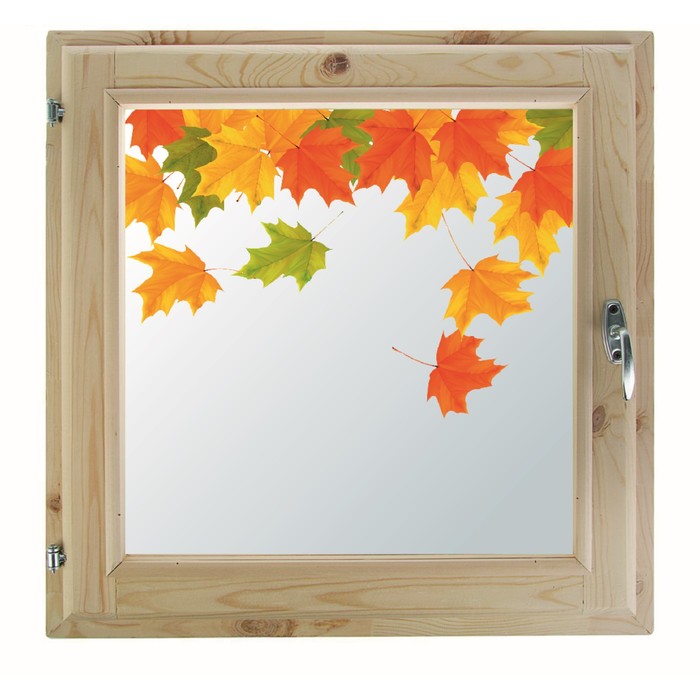 Окно 100х100 см, "Осенние краски", однокамерный стеклопакет, уплотнитель, хвоя - фото 601017