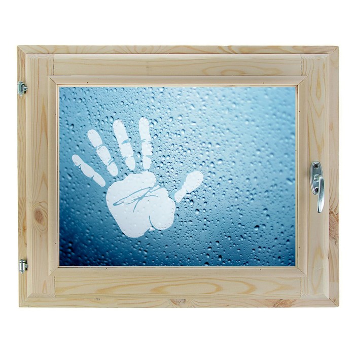 Окно, 40×60см, "Рука", однокамерный стеклопакет, с уплотнителем