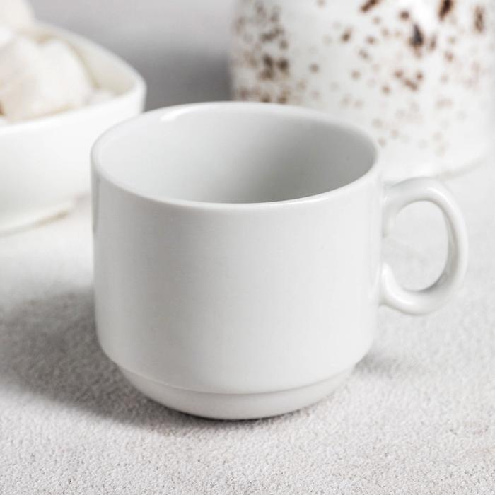 Чашка кофейная «Мокко», 100 мл, цвет белый