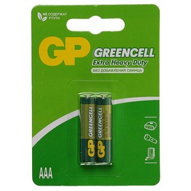 Батарейка солевая GP Greencell Extra Heavy Duty, AAA, R03-2BL, 1.5В, блистер, 2 шт. в Донецке