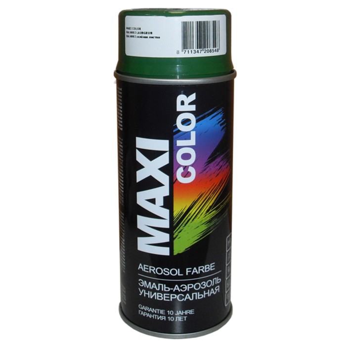 Эмаль-аэрозоль MAXI COLOR RAL6002, зеленая листва, 400 мл