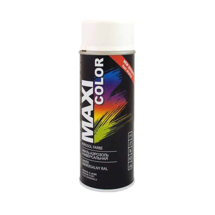 Эмаль-аэрозоль MAXI COLOR RAL9010, белая, 400 мл