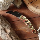 Folding knife, handle metal, color camouflage, 11cm, without locking, 18*3.5 cm
