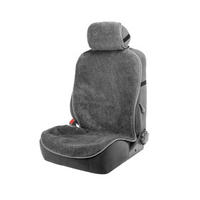 Накидка на сиденье, натуральная шерсть, 145х55 см, серая 3909753