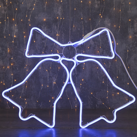 Фигура из неона "Колокольчик", 60х50 см, 3 метра, 360 LED, 220V, СИНИЙ