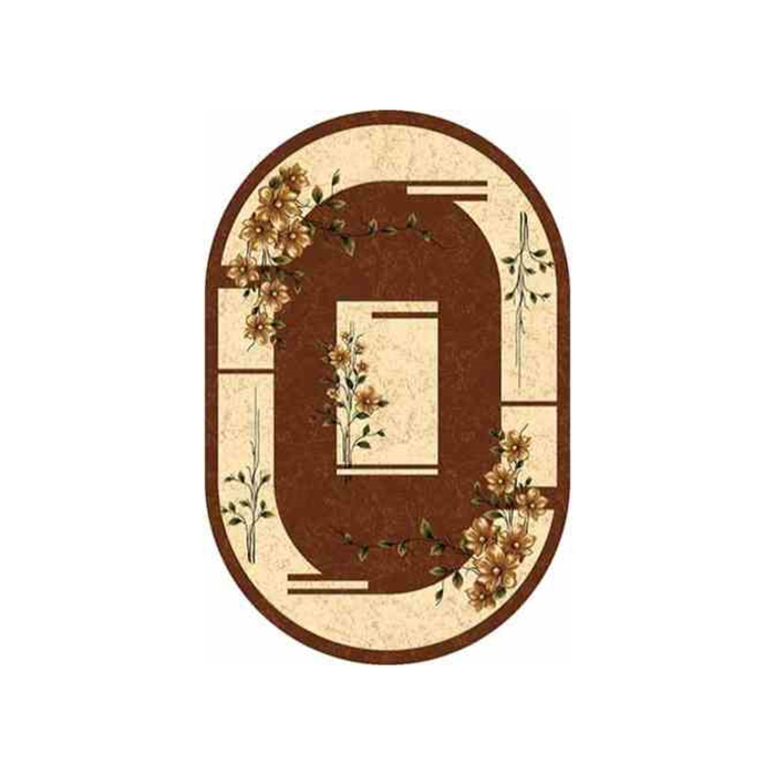 Ковер Heat-set DA VINCI d024, 1,5 × 2,3 м, овал, BROWN