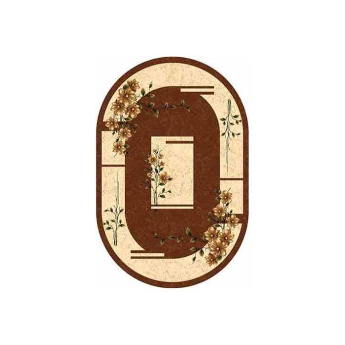 Ковер Heat-set DA VINCI d024, 2,5 × 4 м, овал, BROWN