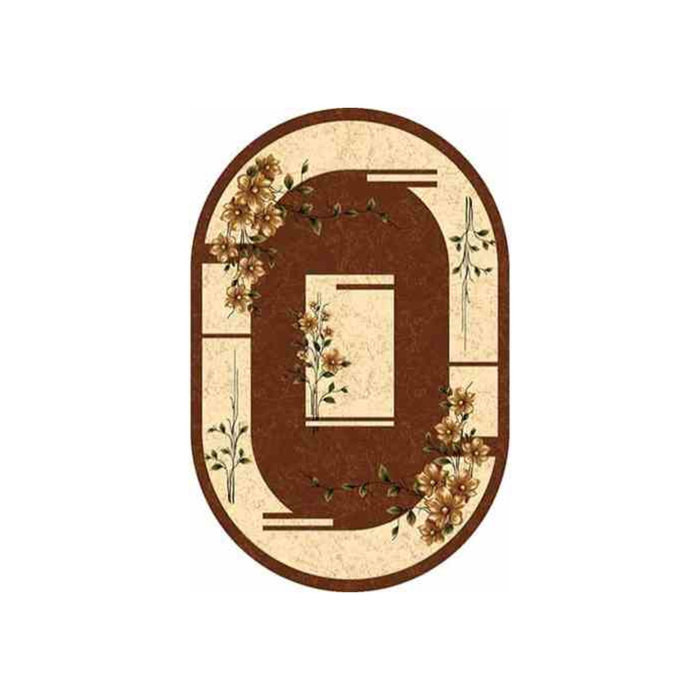 Ковер Heat-set DA VINCI d024, 3 × 4 м, овал, BROWN