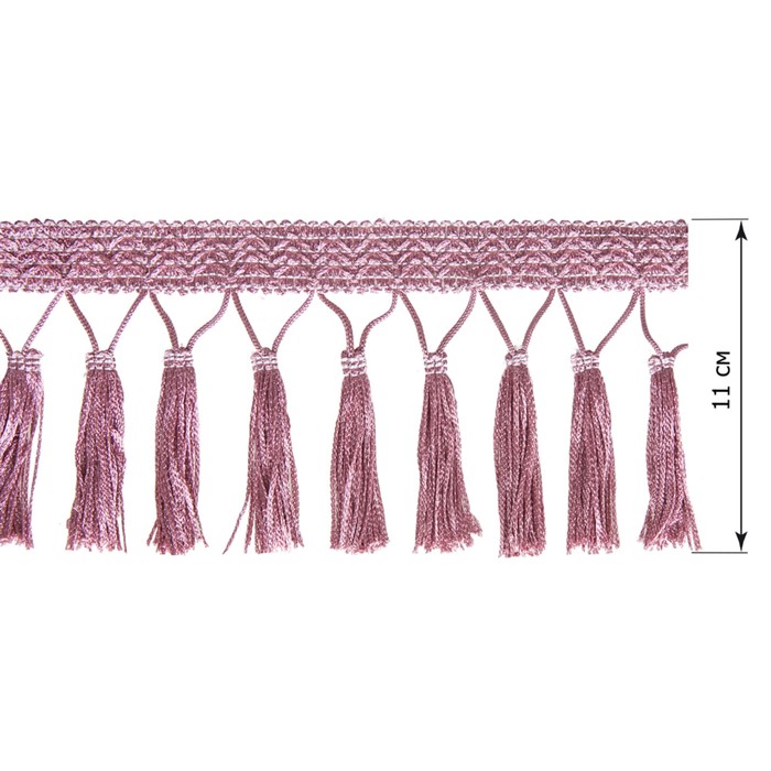 Бахрома в рулоне (25 м), цвет розовый