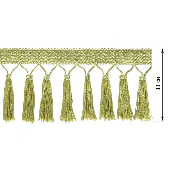 Бахрома в рулоне (25 м), цвет зелёный