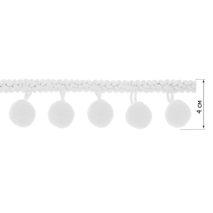 Бахрома в рулоне  (25 м), цвет белый