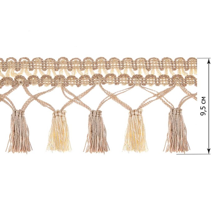 Бахрома в рулоне  (25 м), цвет бежевый