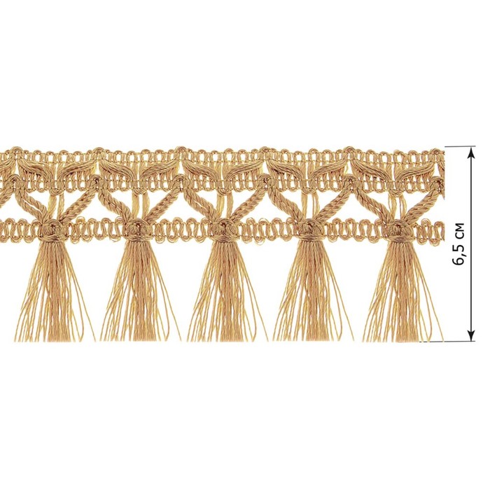 Бахрома в рулоне  (25 м), цвет золотой