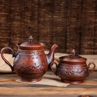 Набор чайный "Витязь" 2 предмета, чайник 1 л, сахарница 0,5 л, с декором Набор чайный "Витязь" 2 предмета, чайник 1 л, сахарница 0,5 л, с декором