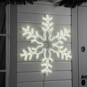 Неоновая фигура «Снежинка», 85 см, 1080 LED, 220 В, свечение белое