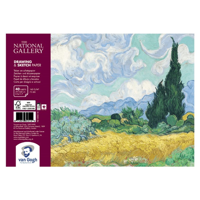 Альбом для Сухих техник А4 Royal Talens Van Gogh National Gallery 40л 160г/м спираль